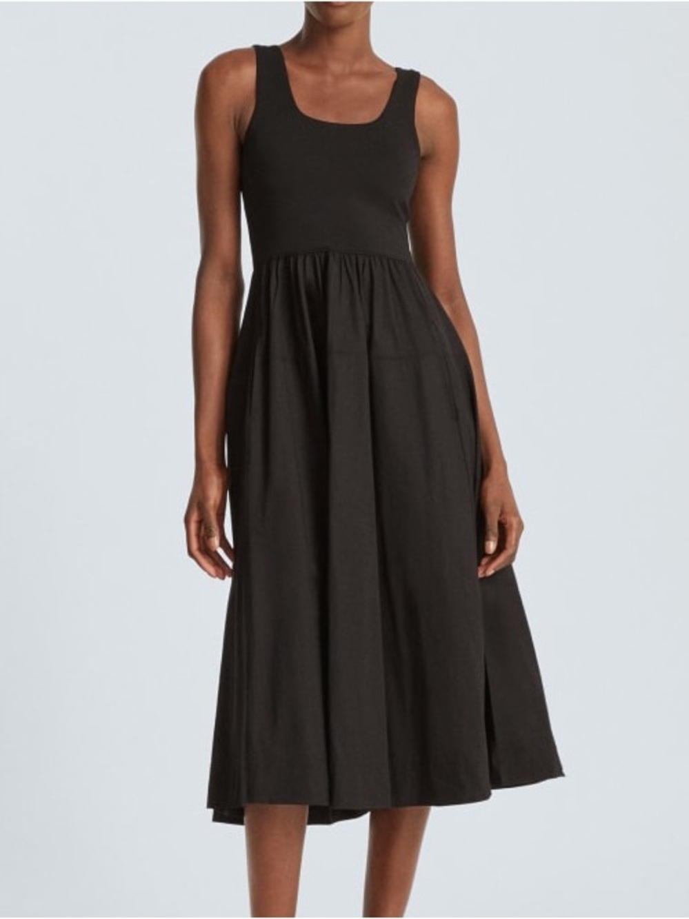 Everlane The Riviera Black Tank Midi Dress